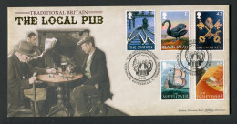 2003 GB "The Local Pub" Thurnscoe Rotherham First Day Cover, Pub Signs Benham Silk FDC - 2001-2010. Decimale Uitgaven