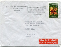 NOUVELLE-CALEDONIE LETTRE PAR AVION DEPART NOUMEA 25-?-6? POUR LA FRANCE...... - Covers & Documents