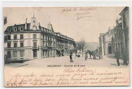 Delémont Quartier De La Gare Attelage Cheval 1902 - Delémont