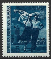 Romania 1951. Scott #784 (MH) Boy And Girl With Flag - Neufs