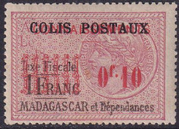 Madagascar Colis Postaux  N°2 10c Sur 1F Rose Et Noir Qualité:* - Other & Unclassified