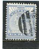 AUSTRALIA/VICTORIA - 1886  6d  BLUE  FINE  USED   SG 318 - Gebruikt