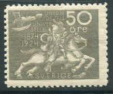 SWEDEN 1924  World Postal Union 50 öre  LHM / *.  Michel 168 - Ungebraucht