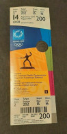 Athens 2004 Olympic Games -  Fencing Unused Ticket, Code: 200 - Apparel, Souvenirs & Other