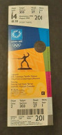 Athens 2004 Olympic Games -  Fencing Unused Ticket, Code: 201 - Uniformes Recordatorios & Misc
