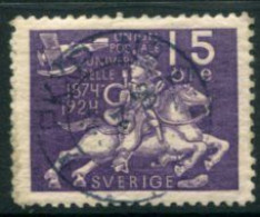 SWEDEN 1924  World Postal Union 15 öre Used  Michel 161 - Usados