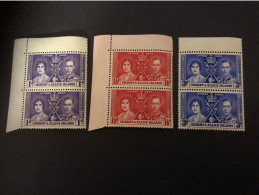 1937 CORONATION SET IN UNMOUNTED MINT PAIRS Very Fresh Condition - Gilbert & Ellice Islands (...-1979)