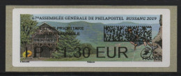 Atm, Nabanco, Code Datamatrix, Lettre Priorit IP 1.30, Théatre Du Peuple, Escalade, 67éme A.G. Philapostel, Bussang 2019 - 2010-... Illustrated Franking Labels