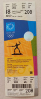 Athens 2004 Olympic Games -  Fencing Unused Ticket, Code: 208 - Uniformes Recordatorios & Misc