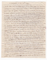 Lettre 1777 Montpellier Jacques De Labarre De Larrivaux Marie-Victoire De Maulevrier Château De Saint-Brice Cognac - ....-1700: Précurseurs