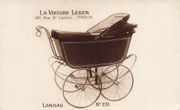 La Voiture LEGER 105 Rue St Lazare Paris * Carte Photo * Landau Ancien N°231 Enfants Pousette Pram Kinderwagen - Otros & Sin Clasificación