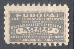 Railway Train Baggage Insurance / Travel Holiday / EUROPE 1930 HUNGARY Revenue Tax Label Vignette Coupon Stamp 1 P - Fiscales