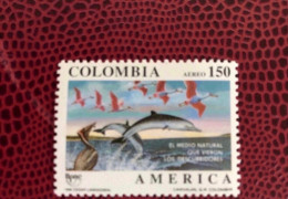 COLOMBIE 1990 1v Neuf MNH ** Aerien Airmail YT PA 823 Whale  Delfino Dauphin Dolphin Delfín COLOMBIA - Dauphins