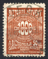 Railway Train Baggage Insurance / Travel EUROPE 1910 HUNGARY Revenue Tax Label Vignette Coupon SIÓFOK Balaton Postmark - Fiscale Zegels