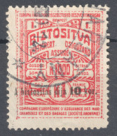 Railway Train Baggage Insurance / Travel EUROPE 1910 HUNGARY Revenue Tax Label Vignette Coupon Dunavarsány Postmark 1 K - Revenue Stamps