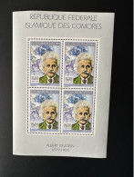 Comores Comoros Komoren 1999 YT 1120 Albert Einstein Satellite Gravity Espace Space Raumfahrt - Isole Comore (1975-...)