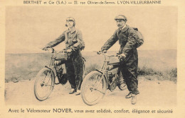 Moto Ancienne De Marque NOVER * CPA Motos Vélomoteur Motocyclette * BERTHET & Cie Lyon Villeurbanne - Motos