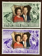 British Indian Ocean Territory BIOT 1972 Silver Wedding Birds MNH - Territoire Britannique De L'Océan Indien