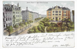 9900  PLAUEN I. V.  -  BREITE STRASSE U. KGL. INDUSTRIESCHULE  1902 - Plauen