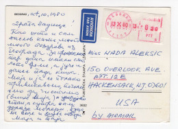 1980.YUGOSLAVIA,SERBIA,BELGRADE,AIRMAIL,MULTI VIEW POSTCARD,USED TO US - Jugoslavia