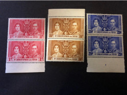 1937 CORONATION SET IN UNMOUNTED MINT PAIRS Very Fresh Condition - St.Cristopher-Nevis & Anguilla (...-1980)