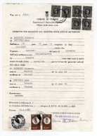 1982. ITALY,TRIESTE,MARRIAGE CERTIFICATE,2 TRIESTE MUNICIPALITY REVENUE STAMPS,6 STATE REVENUES - Fiscali
