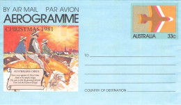 AUSTRALIA - AEROGRAMME 1981 CHRISTMAS / 4590 - Aerograms