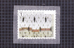 2014 Nr 4433 Gestempeld Op Fragment,zegel Uit Boekje B147.Rene Magritte. - Oblitérés