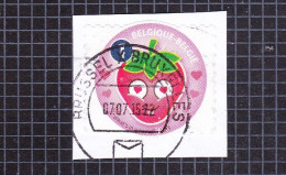 2015 Nr 4478 Gestempeld Op Fragment,zegel Uit Boekje B150:Verliefd/Amoureux.. - Used Stamps