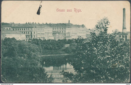 Gruss Aus Riga, Undivided Address Side - 1900's - Lettonie