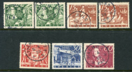 SWEDEN 1938 Tercentenary Of New Sweden Settlement  Used.  Michel 245-49A + B - Used Stamps