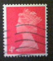 Great Britain, Scott #MH7, Used(o), 1969, Machin: Queen Elizabeth II, 4d, Vermillion - Machins