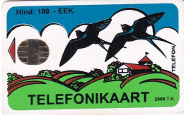 ESTONIA - Swallows, Seva-R Telecard 100 EEK, CN : 683311, Tirage %1000, 12/95, Mint - Estonia