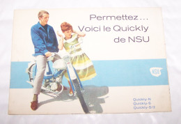 DEPLAINT PUB PUBLICITAIRE CYCLOMOTEUR CYCLO MOTEUR NSU QUICKLY N, S, S/2 - Motorräder