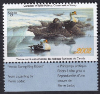 Canada 2002 FWH18  Wildlife Conservation MNH** - Fiscaux