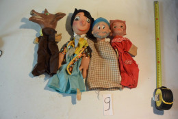 C9 Ensemble De 4 Marionnettes Clodray Théatre Famosa - Puppets