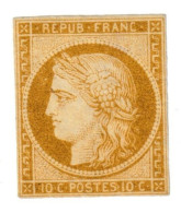 CERES N°1 10c Bistre-Brun NEUF(*) - 1849-1850 Cérès