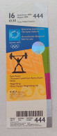 Athens 2004 Olympic Games -  Weightlifting Used Ticket, Code: 444 - Uniformes Recordatorios & Misc