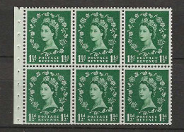 1958 MNH GB 2nd Graphite Booklet Pane SG 589-l - Neufs