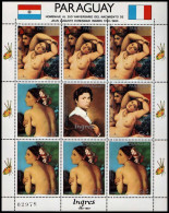 PAINTING-1981-PARAGUAY-JEAN AUGUSTE-D.INGRES--S/S-MNH- - Desnudos