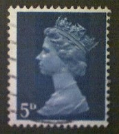 Great Britain, Scott #MH8, Used(o), 1968 Machin: Queen Elizabeth II, 5d, Stewart Blue - Machins