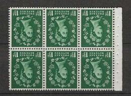1960 MNH GB Phosphor Booklet Pane SG 611-I - Unused Stamps