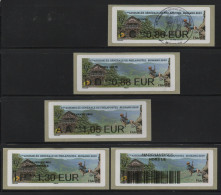 5 Atms NABANCO CC 0.86 Oblitéré, DD 0.88, AA 1.05, IP 1.30, Theâtre Du Peuple, Escalade, 67éme Philapostel, Bussang 2019 - 2010-... Illustrated Franking Labels