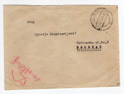 6.2.1945. YUGOSLAVIA,SERBIA,MITROVICA CANCELLATION,COVER SENT TO BELGRADE,MANUSCRIPT CENSOR - Lettres & Documents