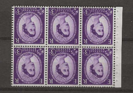 1960 MNH GB Phosphor 1 Side Band Booklet Pane SG 615-clWi - Neufs