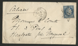 N° 60C Obl. ETOILE 31 Cote 190 € Indice 16 + C. à D. Paris R. De Bourgogne 5/7/75 - 1849-1876: Classic Period