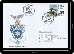 Portugal 2023 640 Anos Dos Quadrilheiros Da PSP  IP Inteiro Policia Police Militar Sobrescrito Circulado - Postmark Collection