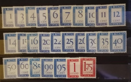 Nederland/Netherlands - Serie Portzegels Nrs. P80 T/m 106 (postfris) - Strafportzegels