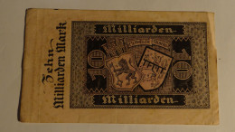 Russe - ALLEMAGNE . BILLET DE 10 MILLIARDS EN MARK 1923 ESCHWEILER STOLBERG - Sonstige – Europa