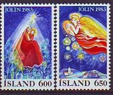 ICELAND 608-609,unused,Christmas 1983 (**) - Unused Stamps